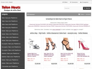 Boutique Talons hauts YOORshop web hosting