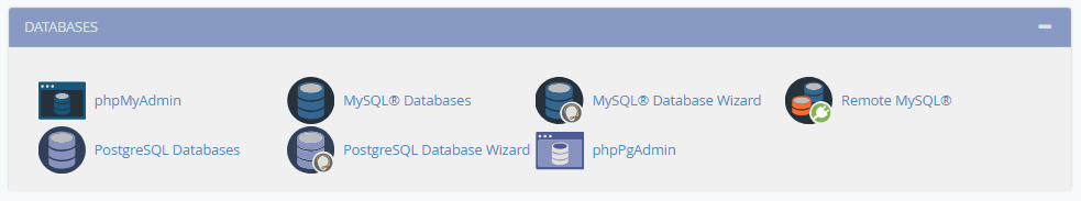 Gestion bases données dans cPanel