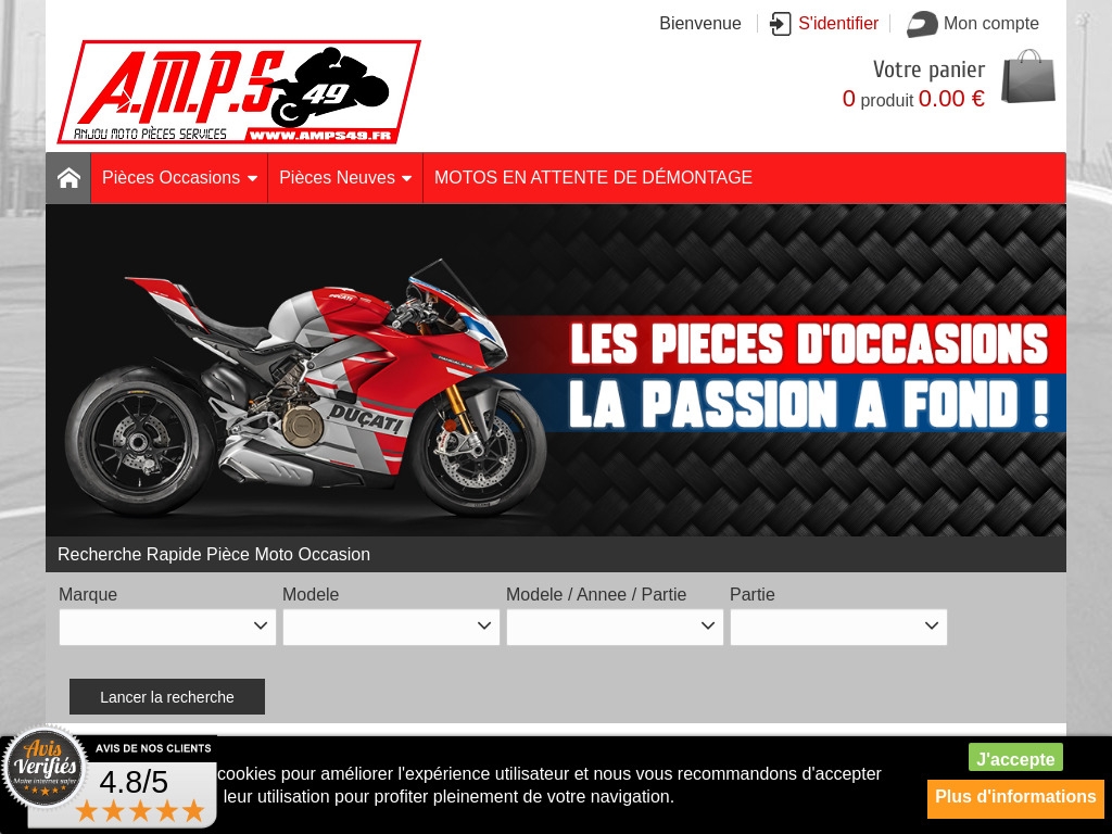 Amps49.fr web hosting YOORshop